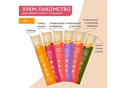 Мнямс Крем-лакомство для кошек с Тунцом Кацуо и Креветками 15 г