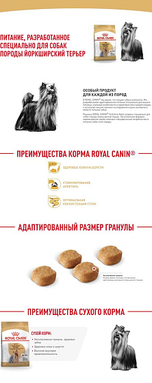 Royal Canin Yorkshire Terrier Adult Корм сухой для взрослых собак породы Йоркширский Терьер от 10 месяцев, 3 кг