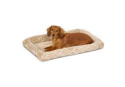 MidWest Deluxe Wave Bed Лежанка Мидвест Меховая Песочная для собак и кошек 70,5 х 53 х 7,5 см