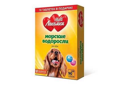 Multi Лакомки Витаминное лакомство Мульти Лакомки для собак Морские водоросли 100 таб