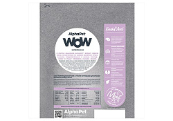 AlphaPet Wow Superpremium Сухой корм АльфаПет для Домашних кошек Утка потрошки 350 г
