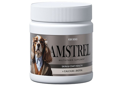 Amstrel Лакомство мультивитаминное Амстрел для собак Здоровье кожи и шерсти 600 таб