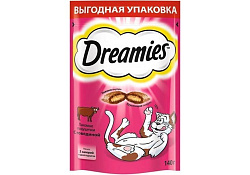 Dreamies Лакомство Дримис для кошек Подушечки с Говядиной 140 г