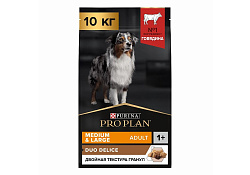 PRO PLAN DUO DELICE Сухой корм ПРО ПЛАН для взрослых собак средних и крупных пород с говядиной 10 кг PRO PLAN DUO DELICE Сухой корм ПРО ПЛАН для взрослых собак средних и крупных пород с говядиной 10 кг
