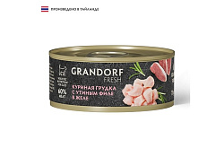 Grandorf Fresh Chicken With Duck In Jelly Консервы Грандорф для кошек Куриная грудка с утиным филе в желе (цена за упаковку) 70 г х 6 шт
