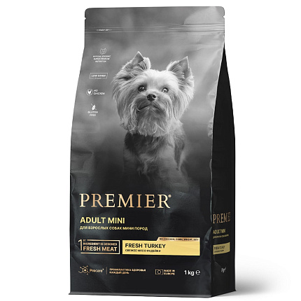 Premier Dog Turkey ADULT Mini (Свежее мясо индейки для собак мелких пород) 1 кг