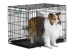 MidWest iCrate Double Door Dog Crate Клетка Мидвест 2 двери Черная 30")76х48х53h см