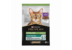 PRO PLAN STERILISED Влажный корм Паучи ПРО ПЛАН для взрослых стерилизованных кошек с уткой в соусе (цена за упаковку) 85г х 26шт PRO PLAN STERILISED Влажный корм Паучи ПРО ПЛАН для взрослых стерилизованных кошек с уткой в соусе (цена за упаковку) 85г х 26шт