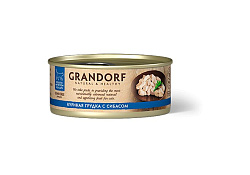 Grandorf Holistic & Hypoallergenic Консервы Грандорф для кошек Куриная грудка с Сибасом (цена за упаковку) 70г х 6шт
