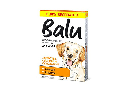 Balu Лакомство мультивитаминное Балу для собак Здоровые суставы и сухожилия кальций и коллаген 130 таб