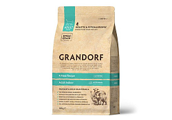 Grandorf Holistic & Hypoallergenic Indoor Probiotic 4 meat Сухой корм Грандорф Низкозерновой с Живыми Пробиотиками для Домашних кошек 4 вида Мяса 400 г