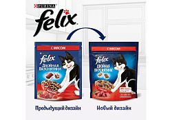 FELIX ДВОЙНАЯ ВКУСНЯТИНА Сухой корм Пурина Феликс для взрослых кошек с мясом 600 г