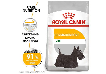 Royal Canin Mini Dermacomfort Сухой корм Роял Канин Мини Дермакомфорт для собак Мелких пород с Кожным раздражением и зудом 3 кг