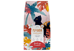 Florida Kitten Turkey & Cranberry Сухой корм Флорида для Котят от 2 до 12 месяцев Индейка клюква 3 кг + 1 кг