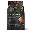Беззерновой корм с живыми пробиотиками GRANDORF Fresh ADULT Salmon & Sweet Potato (Свежее филе лосося с бататом для кошек) 400 г