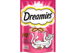 Dreamies Лакомство Дримис для кошек Подушечки с Говядиной 30 г