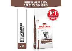 Royal Canin Gastrointestinal Hairball Ветеринарный сухой корм Роял Канин Гастроинтестинал Хэйрбол для кошек Нарушения пищеварения Вывод волосяных комочков 2 кг