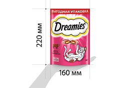 Dreamies Лакомство Дримис для кошек Подушечки с Говядиной 140 г