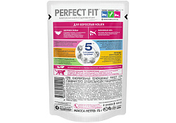 Perfect Fit Adult Паучи Перфект Фит для взрослых кошек Говядина в соусе (цена за упаковку) 75г х 28шт