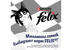 FELIX ДВОЙНАЯ ВКУСНЯТИНА Сухой корм Пурина Феликс для взрослых кошек с мясом 200 г