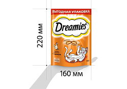 Dreamies Лакомство Дримис для кошек Подушечки с Курицей 140 г