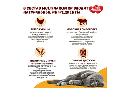 Multi Лакомки Витаминное лакомство Мульти Лакомки для кошек Восхитительная шерсть 70 таб