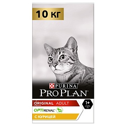 Сухой корм Pro Plan Original Optirenal Adult для взрослых кошек, с курицей 10 кг