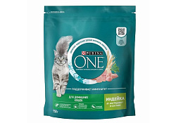 PURINA ONE HOUSECAT Сухой корм Пурина УАН для взрослых кошек при домашнем образе жизни с индейкой 750 г