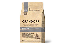 Grandorf Holistic & Hypoallergenic Sterilized Adult Rabbit & Turkey Сухой корм Грандорф Низкозерновой для Стерилизованных кошек Кролик Индейка 400 г