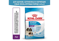 Royal Canin Giant Starter Сухой корм Роял Канин Джайнт Стартер для Щенков Гигантских пород в возрасте до 2 месяцев 4 кг