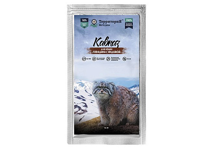 Территория Кавказ Влажный корм Паучи для кошек Говядина с индейкой (цена за упаковку) 85г х 30шт