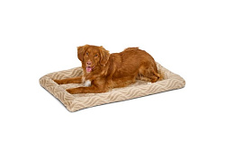 MidWest Deluxe Wave Bed Лежанка Мидвест Меховая Песочная для собак и кошек 85,5 х 56,5 х 8,5 см