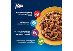FELIX МЯСНОЕ ОБЪЕДЕНИЕ Сухой корм Пурина Феликс Мясное объедение для взрослых кошек с курицей 1,3 кг