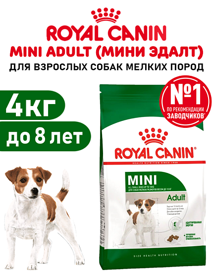 Cухой корм Royal Canin Mini Adult (МИНИ ЭДАЛТ) 4 кг