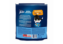 FELIX ДВОЙНАЯ ВКУСНЯТИНА Сухой корм Пурина Феликс для взрослых кошек с птицей 600 г