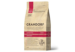 Grandorf Holistic & Hypoallergenic Indoor Lamb & Turkey Сухой корм Грандорф Низкозерновой для домашних кошек Ягненок Индейка 2 кг