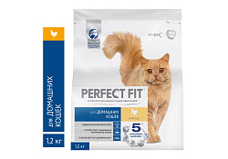 Perfect Fit In-home Сухой корм Перфект Фит для домашних кошек Курица 1,2 кг