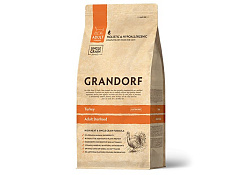 Grandorf Holistic & Hypoallergenic Sterilized Adult Turkey Сухой корм Грандорф Низкозерновой для Стерилизованных кошек Индейка 400 г