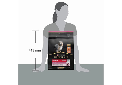 PRO PLAN OPTI DERMA Сухой корм ПРО ПЛАН для щенков средних пород при чувствительной коже с лососем 3 кг