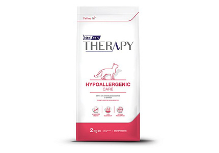 Vitalcan Therapy Feline Hypoallergenic Care Ветеринарный сухой корм Виталкан для кошек всех возрастов при Аллергии 2 кг
