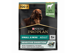 PRO PLAN OPTI DIGEST Сухой корм ПРО ПЛАН для взрослых собак мелких пород при чувствительном пищеварении с ягненком 700 г PRO PLAN OPTI DIGEST Сухой корм ПРО ПЛАН для взрослых собак мелких пород при чувствительном пищеварении с ягненком 700 г