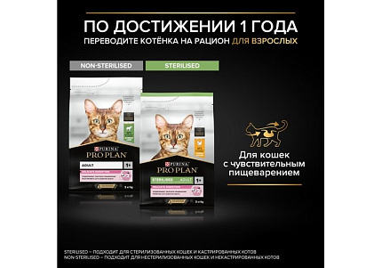 PRO PLAN DELICATE Сухой корм ПРО ПЛАН для котят при чувствительном пищеварении с индейкой 10 кг