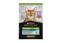 PRO PLAN Sterilised MAINTENANCE Влажный корм Паучи ПРО ПЛАН (Поддержание естественной защиты организма) для взрослых стерилизованных кошек и кастрированных котов с индейкой в соусе (цена за упаковку) 85г х 26шт PRO PLAN Sterilised MAINTENANCE Влажный корм Паучи ПРО ПЛАН (Поддержание естественной защиты организма) для взрослых стерилизованных кошек и кастрированных котов с индейкой в соусе (цена за упаковку) 85г х 26шт