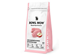 BOWL WOW Сухой корм Боул Вау для Взрослых кошек с Индейкой и яблоком 400 г
