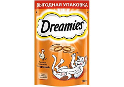 Dreamies Лакомство Дримис для кошек Подушечки с Курицей 140 г