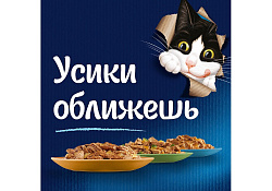FELIX АППЕТИТНЫЕ КУСОЧКИ Влажный корм Паучи Пурина Феликс Аппетитные кусочки для взрослых кошек с форелью (цена за упаковку) 75г х 26шт